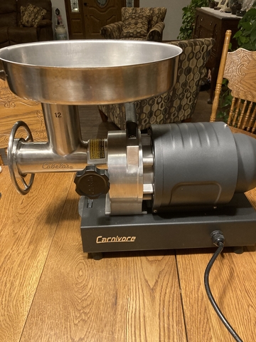 Got the Cabela's Carnivore 3/4 HP meat grinder yesterday and