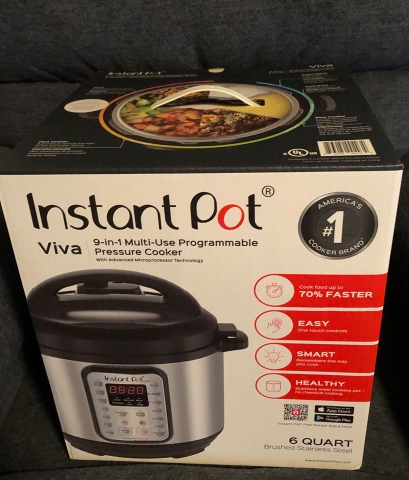 Instant Pot Viva Black Multi-Use 9-in-1 6 Quart Pressure Cooker 
