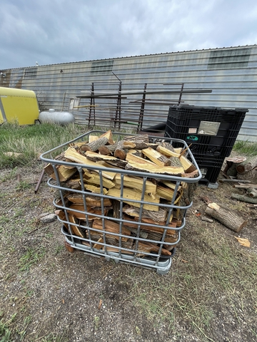 Ibc tote firewood online storage