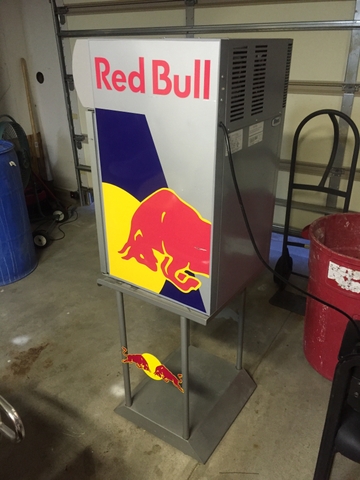 red bull mini fridge stand