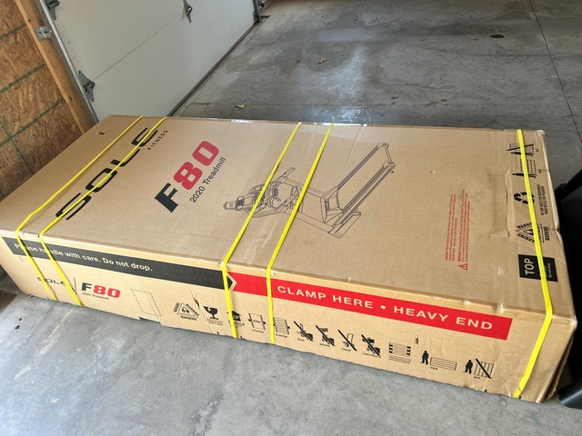 Sole f63 cheap treadmill box dimensions