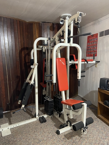 4 station weight cheap machine