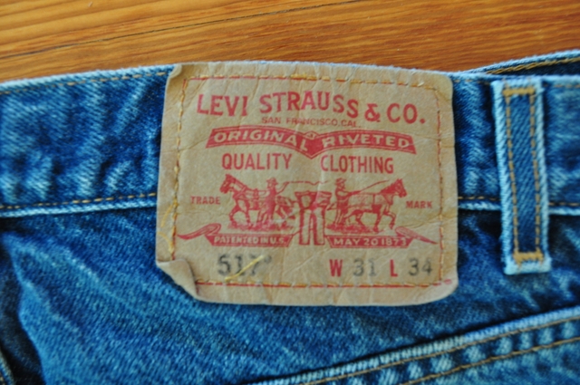 Mens Levis Strauss Original Riveted Jeans Size 31/34