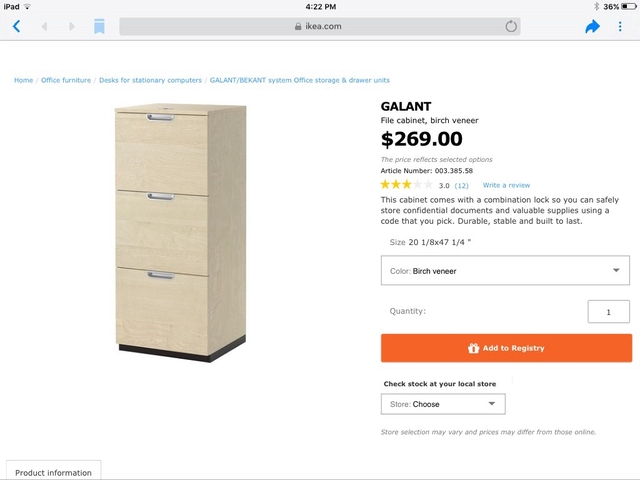 Price Reduced Again Ikea File Cabinet New In Box Nex Tech