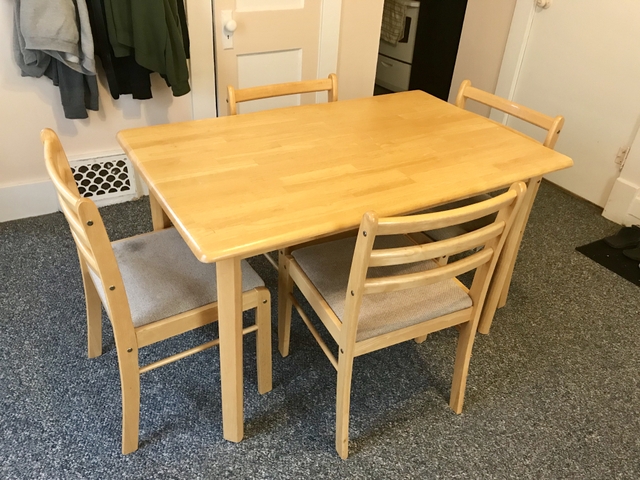 4 ft by 2.5 ft dining table