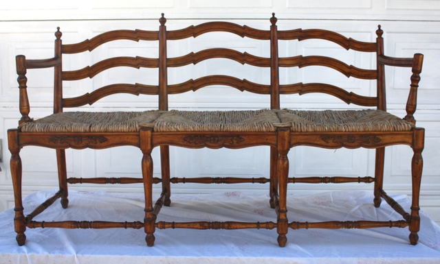 Antique French Provincial 3 Seat Bench - Nex-Tech Classifieds