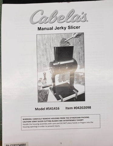 Cabelas Jerky Slicer - Nex-Tech Classifieds