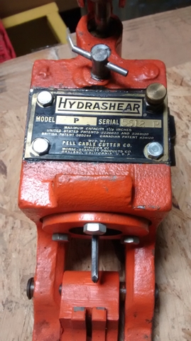 Pell Hydrashear Mdl, P-1125 cable cutter (PRICE REDUCED) - Nex-Tech ...