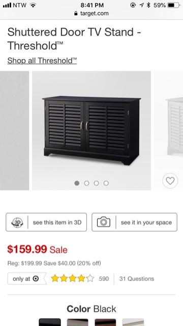 target black tv stand