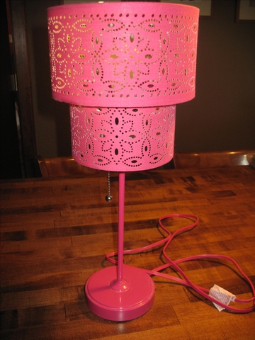 hobby lobby pink lamp