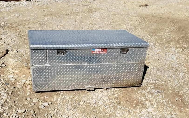 91 gal Aluminum Diesel Fuel Auxiliary Tank With Toolbox - Nex-Tech