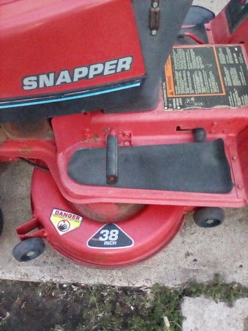 Snapper 38 best sale riding mower