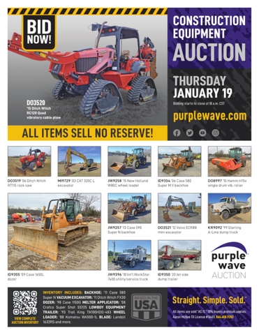 January 19 construction equipment auction - Nex-Tech Classifieds