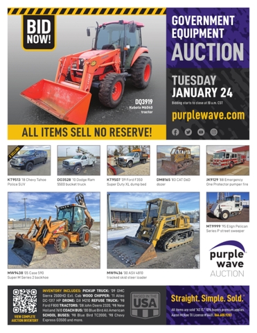 January 24 Government Auction - Nex-Tech Classifieds