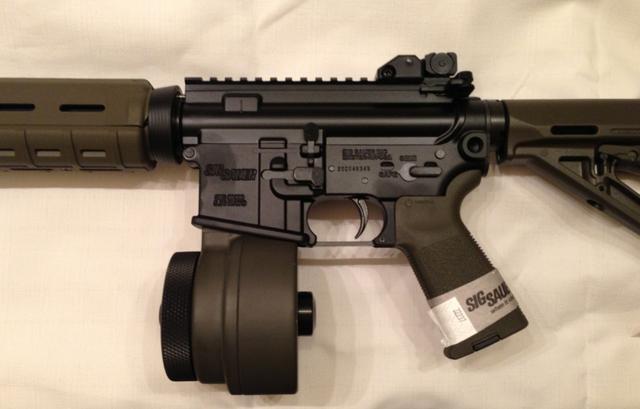 Sig Sauer M400 Enhanced Od Green Ar 15 With X 15 50rd Drum Nex Tech Classifieds