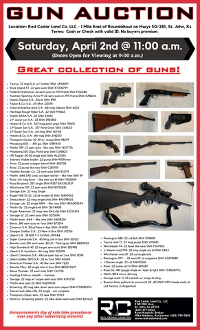 Gun Auction April 2nd, 2022! - Nex-Tech Classifieds