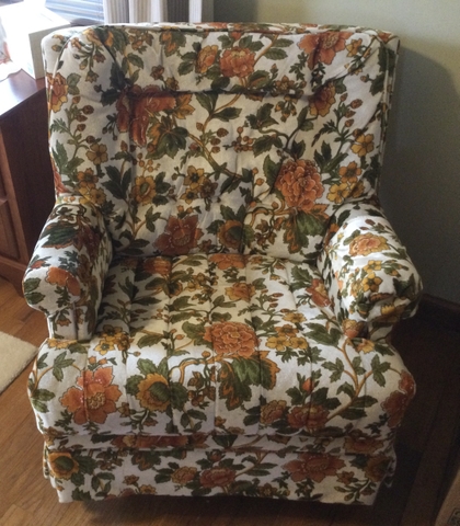 Floral best sale rocking chair