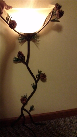 pine cone wall lamp