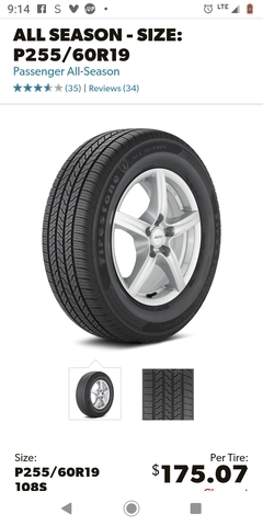 Wanted Tire's p255/60r19 - Nex-Tech Classifieds