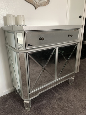 buffet table silver