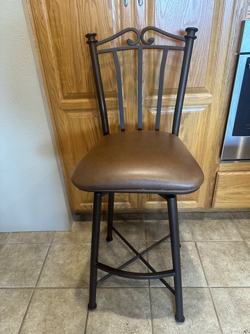 Brown Cushioned Swivel Bar Stools Set of 6 Nex Tech Classifieds