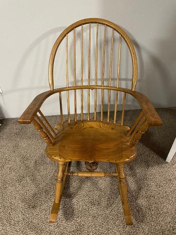 Solid Oak Handcrafted Rocking Chair - Nex-Tech Classifieds