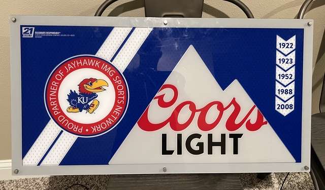 KU COORS LIGHT LED SIGN - Nex-Tech Classifieds