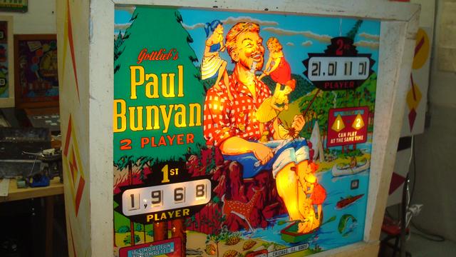 paul bunyan pinball machine for sale